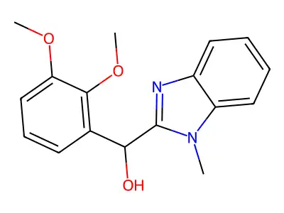 (2,3-Dimethoxyphenyl)-(1-methylbenzimidazol-2-yl)methanol structure