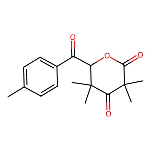 3,3,5,5-Tetramethyl-6-(4-methylbenzoyl)dihydro-2H-pyran-2,4(3H)-dione structure