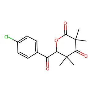 6-(4-Chlorobenzoyl)-3,3,5,5-tetramethyldihydro-2H-pyran-2,4(3H)-dione structure