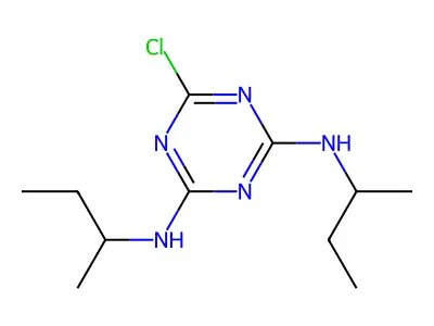 6-Chloro-N,N'-(1-methylpropyl)-[1,3,5]triazine-2,4-diamine structure