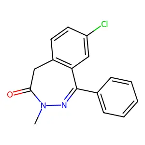 2,3-(4H)-Benzodiazepin-4-one, 3,5-dihydro-8-chloro-3-methyl-1-phenyl- structure