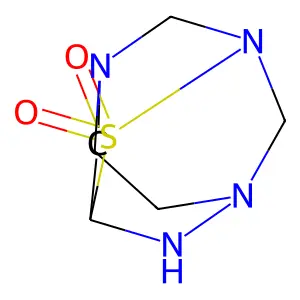 9-Thia-1,3,6,8-tetraazatricyclo[4.3.1.1(3,8)]undecane 9,9-dioxide structure
