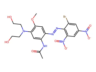 Acetamide, N-[5-[bis(2-hydroxyethyl)amino]-2-[(2-bromo-4,6-dinitrophenyl)azo]-4-methoxyphenyl]- structure