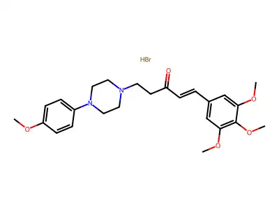 piperazine,1-p-anisyl-4-(2-,hydrobromide structure