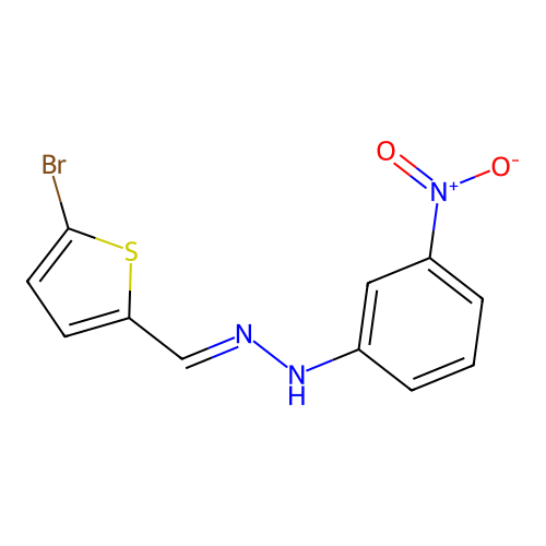 (1E)-1-[(5-bromothiophen-2-yl)methylidene]-2-(3-nitrophenyl)hydrazine structure