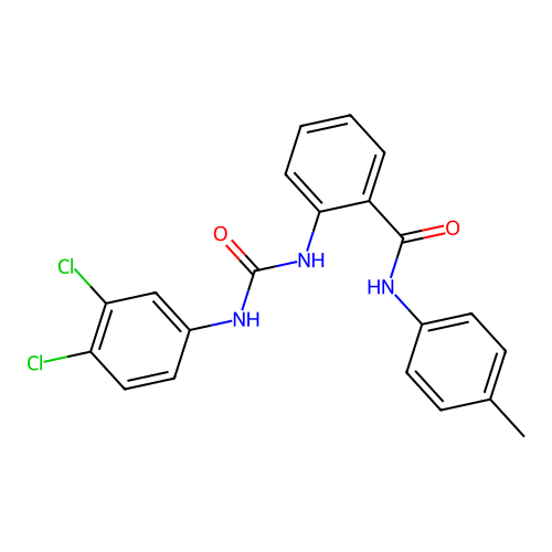 2-{[(3,4-dichlorophenyl)carbamoyl]amino}-N-(4-methylphenyl)benzamide structure