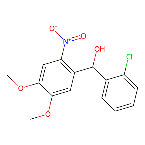 (2-Chlorophenyl)(4,5-dimethoxy-2-nitrophenyl)methanol structure