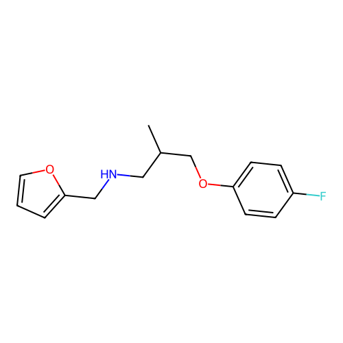 3-(4-fluorophenoxy)-N-(furan-2-ylmethyl)-2-methylpropan-1-amine structure