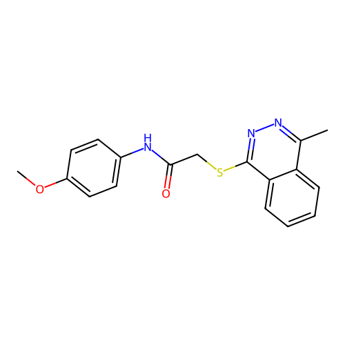 N-(4-methoxyphenyl)-2-[(4-methylphthalazin-1-yl)sulfanyl]acetamide structure