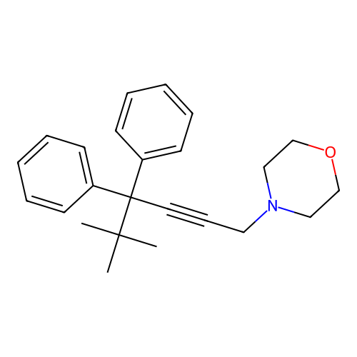 4-(5,5-Dimethyl-4,4-diphenylhex-2-yn-1-yl)morpholine structure