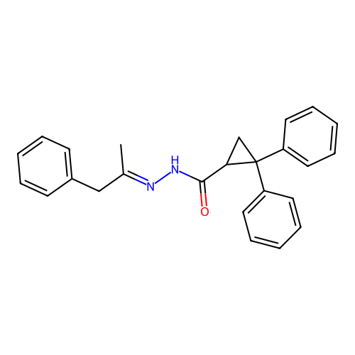 2,2-diphenyl-N'-[(2E)-1-phenylpropan-2-ylidene]cyclopropanecarbohydrazide structure