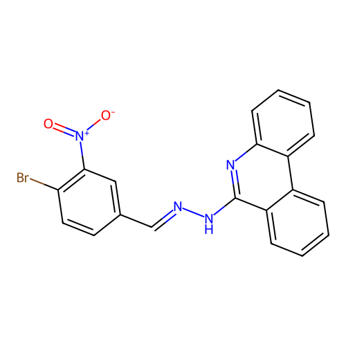 6-(2-(4-Bromo-3-nitrobenzylidene)hydrazinyl)phenanthridine structure