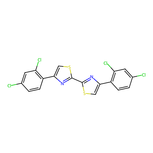 4,4'-Bis(2,4-dichlorophenyl)-2,2'-bithiazole structure