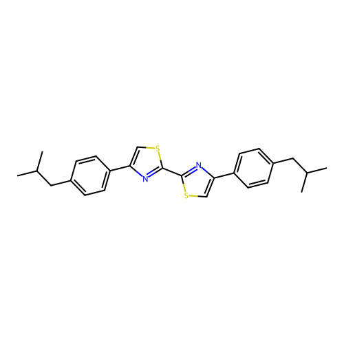 4,4'-Bis(4-isobutylphenyl)-2,2'-bithiazole structure