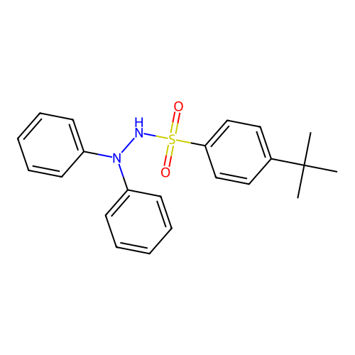 4-tert-butyl-N',N'-diphenylbenzenesulfonohydrazide structure