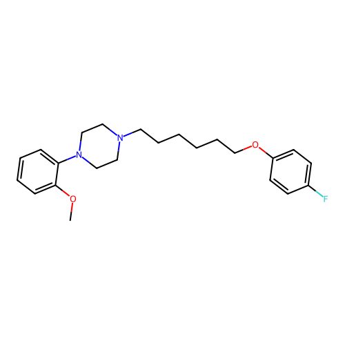 1-[6-(4-Fluorophenoxy)hexyl]-4-(2-methoxyphenyl)piperazine structure