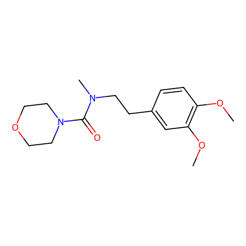 N-[2-(3,4-dimethoxyphenyl)ethyl]-N-methylmorpholine-4-carboxamide structure