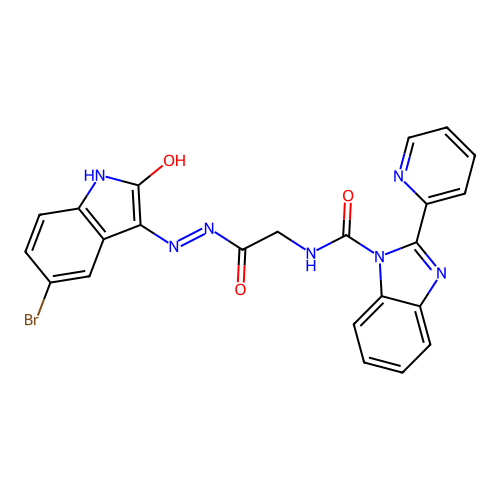 C23H16BrN7O3 structure