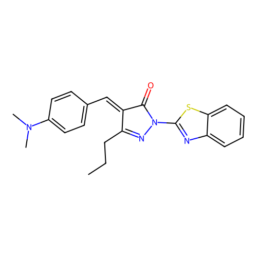 C22H22N4OS structure