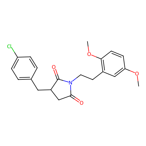 3-(4-Chlorobenzyl)-1-[2-(2,5-dimethoxyphenyl)ethyl]pyrrolidine-2,5-dione structure