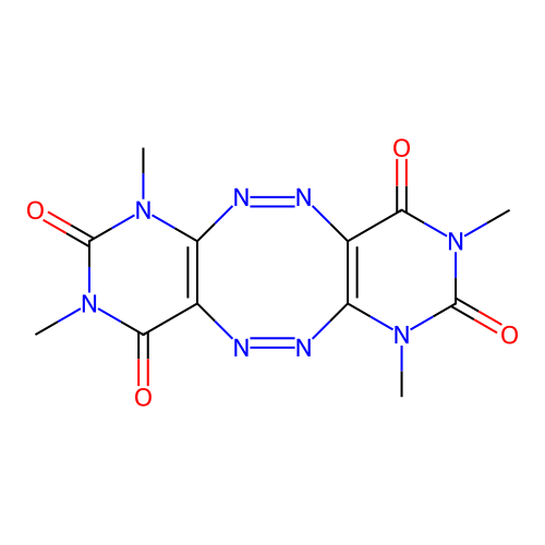(5Z,11Z)-1,3,7,9-tetramethyldipyrimido[4,5-c:4',5'-g][1,2,5,6]tetrazocine-2,4,8,10(1H,3H,7H,9H)-tetraone structure