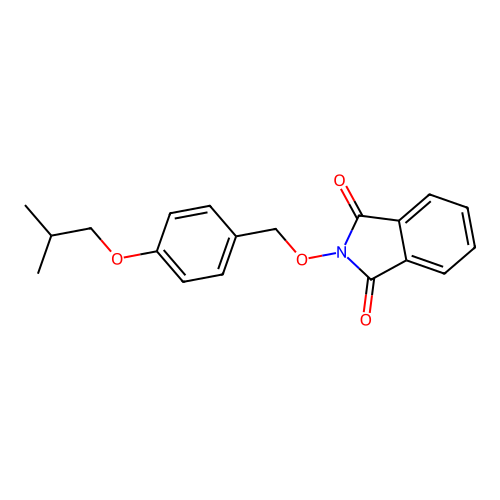 2-{[4-(2-methylpropoxy)benzyl]oxy}-1H-isoindole-1,3(2H)-dione structure
