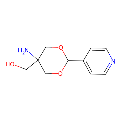 (5-Amino-2-(pyridin-4-yl)-1,3-dioxan-5-yl)methanol structure