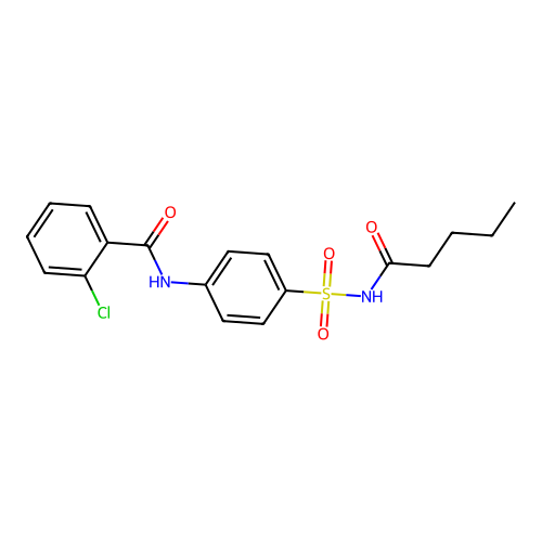 2-chloro-N-[4-(pentanoylsulfamoyl)phenyl]benzamide structure