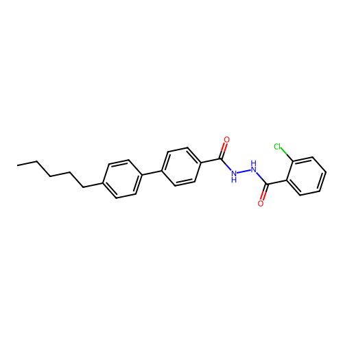 N'-[(2-chlorophenyl)carbonyl]-4'-pentylbiphenyl-4-carbohydrazide structure