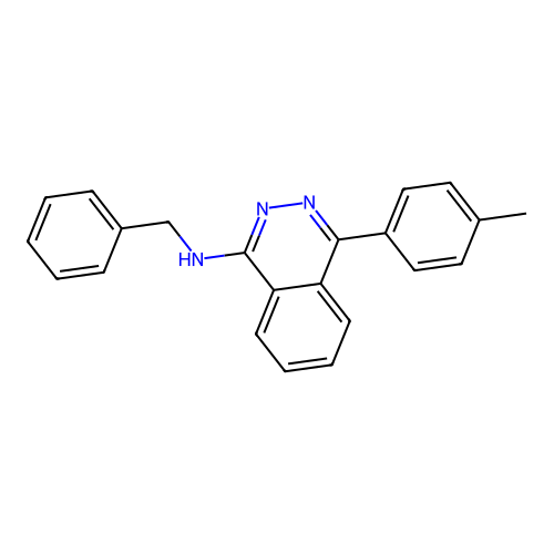 N-benzyl-4-(4-methylphenyl)phthalazin-1-amine structure