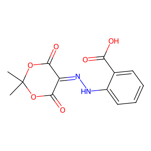 2-[2-(2,2-dimethyl-4,6-dioxo-1,3-dioxan-5-ylidene)hydrazinyl]benzoic Acid structure