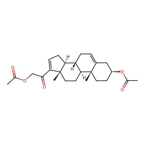 3beta,21-Diacetoxypregna-5,16-dien-20-one structure