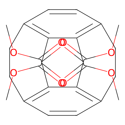 Tricyclo(8.2.2.2(4,7))hexadeca-hexaene-tetracarboxylic acid tetramethyl ester structure