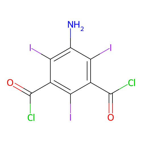 5-Amino-2,4,6-triiodoisophthaloyl dichloride structure