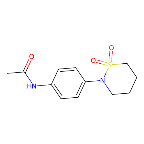 N-[4-(1,1-Dioxo-1lambda~6~,2-thiazinan-2-yl)phenyl]acetamide structure