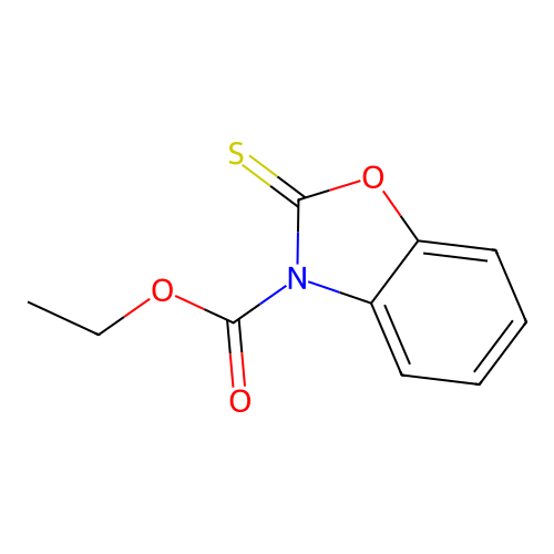 Ethyl 2-sulfanylidene-1,3-benzoxazole-3-carboxylate structure