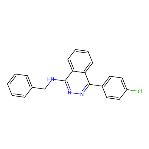 N-benzyl-4-(4-chlorophenyl)phthalazin-1-amine structure
