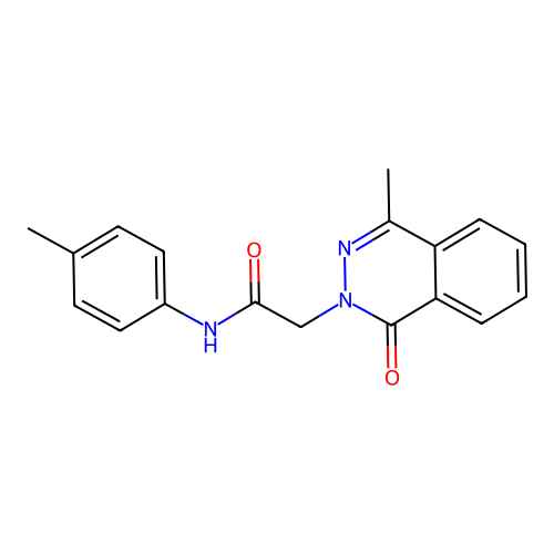 2-(4-methyl-1-oxo-2-phthalazinyl)-N-(4-methylphenyl)acetamide structure