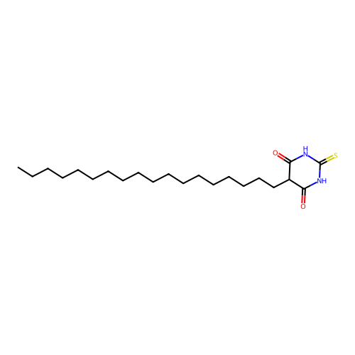 5-octadecyl-2-thioxodihydropyrimidine-4,6(1H,5H)-dione structure