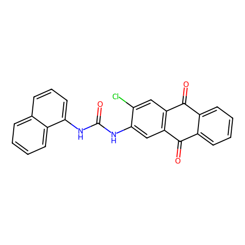 1-(3-Chloro-9,10-dioxo-9,10-dihydroanthracen-2-yl)-3-naphthalen-1-ylurea structure