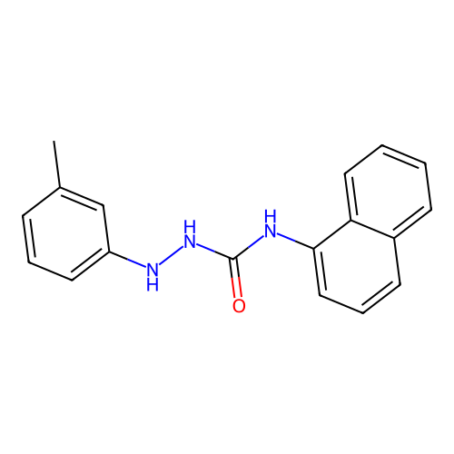 2-(3-methylphenyl)-N-(naphthalen-1-yl)hydrazinecarboxamide structure