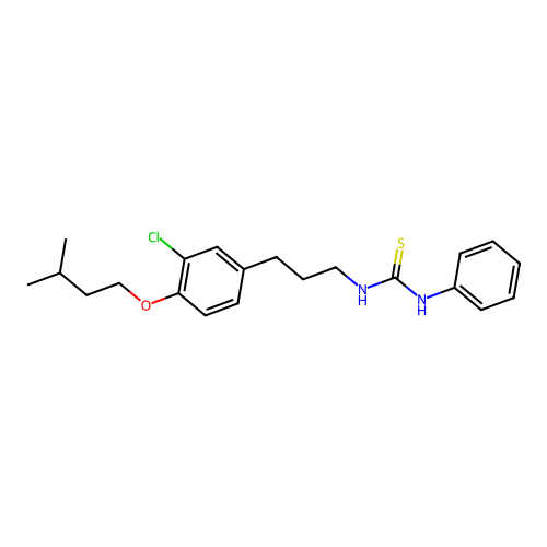1-{3-[3-Chloro-4-(3-methylbutoxy)phenyl]propyl}-3-phenylthiourea structure