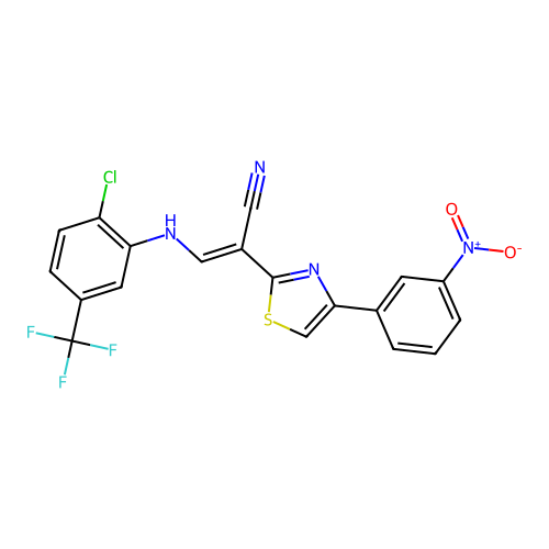 C19H10ClF3N4O2S structure