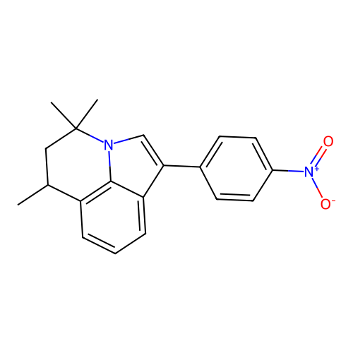 4,4,6-trimethyl-1-(4-nitrophenyl)-5,6-dihydro-4H-pyrrolo[3,2,1-ij]quinoline structure