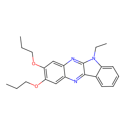 6-ethyl-2,3-dipropoxy-6H-indolo[2,3-b]quinoxaline structure