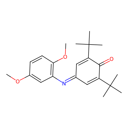 2,6-Ditert-butyl-4-(2,5-dimethoxyphenyl)iminocyclohexa-2,5-dien-1-one structure