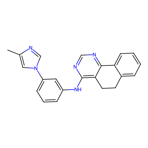 N-(3-(4-Methyl-1H-imidazol-1-yl)phenyl)-5,6-dihydrobenzo(H)quinazolin-4-amine structure