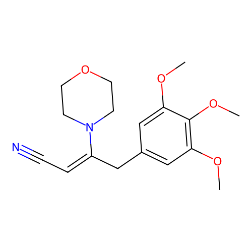 3-(4-Morpholinyl)-4-(3,4,5-trimethoxyphenyl)-2-butenenitrile structure