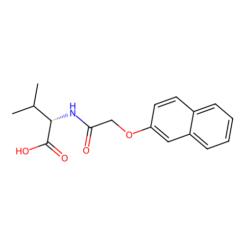 (2S)-3-methyl-2-{[2-(2-naphthyloxy)acetyl]amino}butanoic acid structure