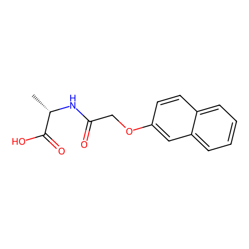 (2S)-2-{[2-(2-naphthyloxy)acetyl]amino}propanoic acid structure